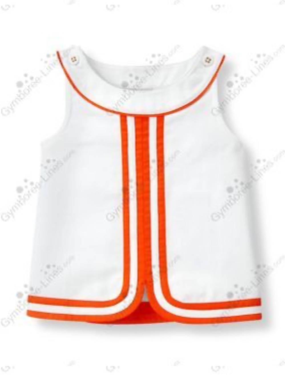 Janie and Jack Santorini White Orange Tank size 6
